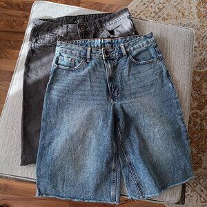 Bundle of 2 100% Cotton Denim Jorts SIZE 27 / Cotton Denim Shorts